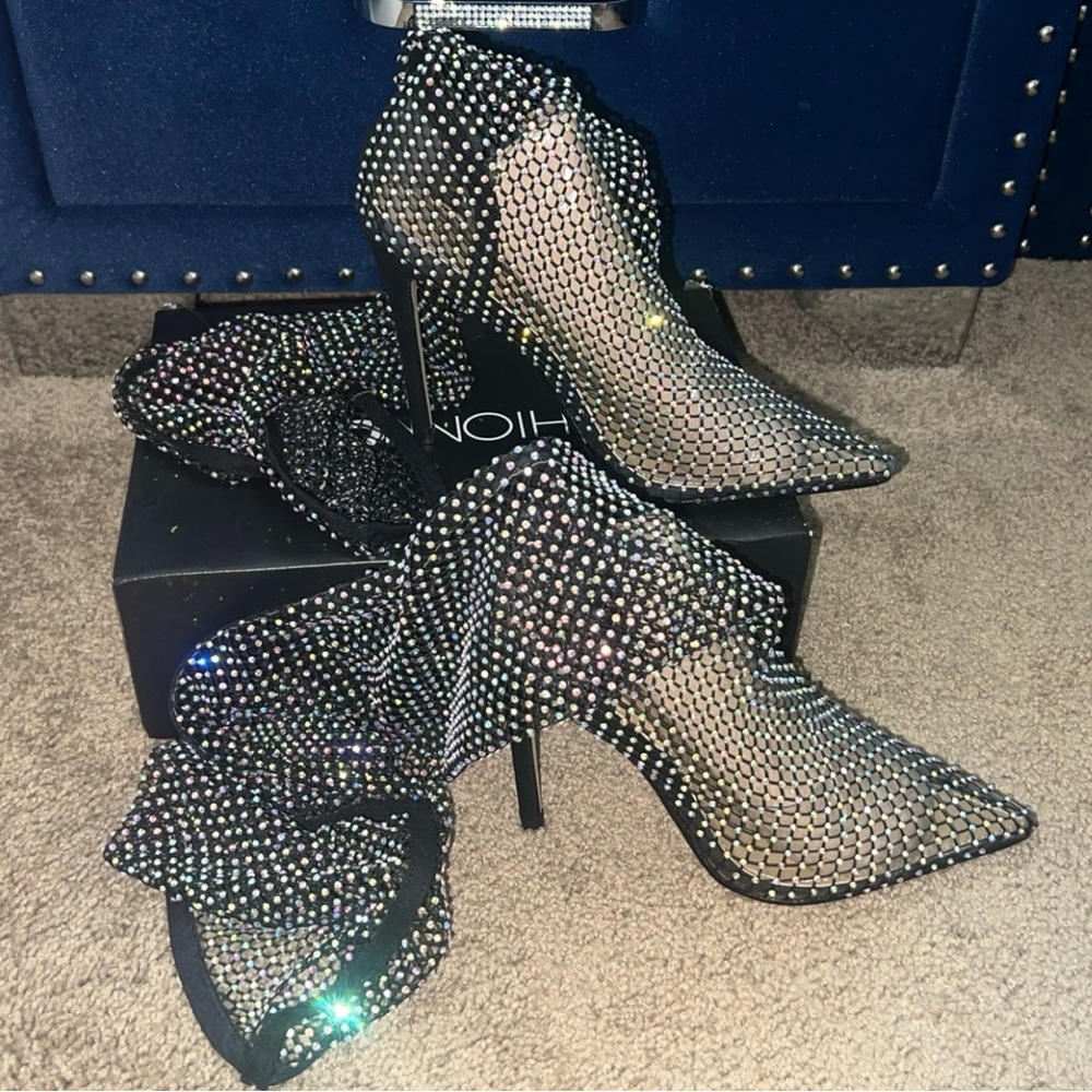 Rhinestone Heel Boot